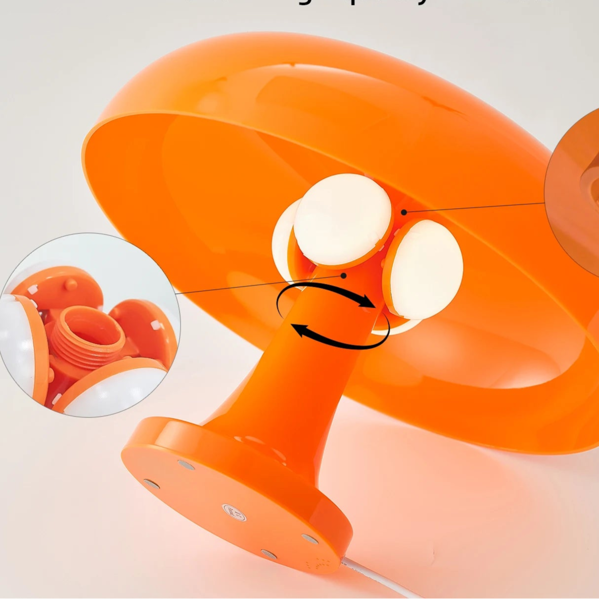 Abajur Classic Cogumelo Bauhaus Luminaria de Mesa