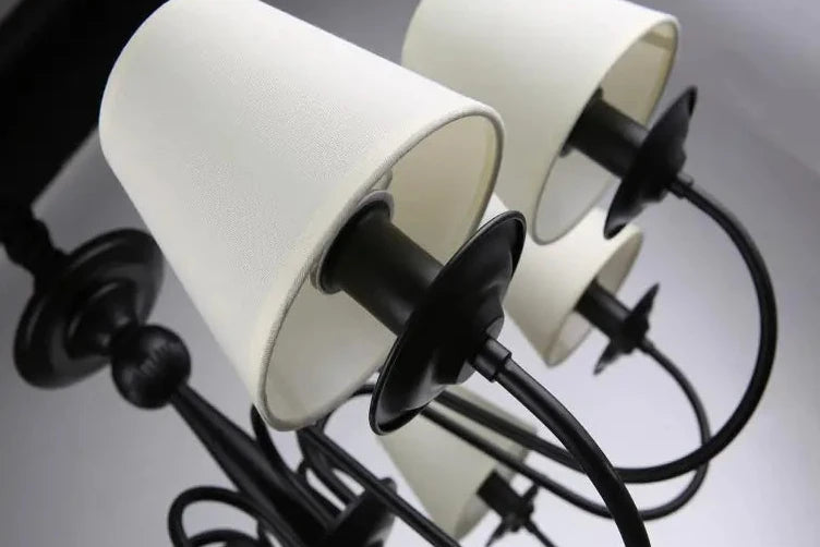 Lustre Preto Vintage De 3 a 10 Cúpulas