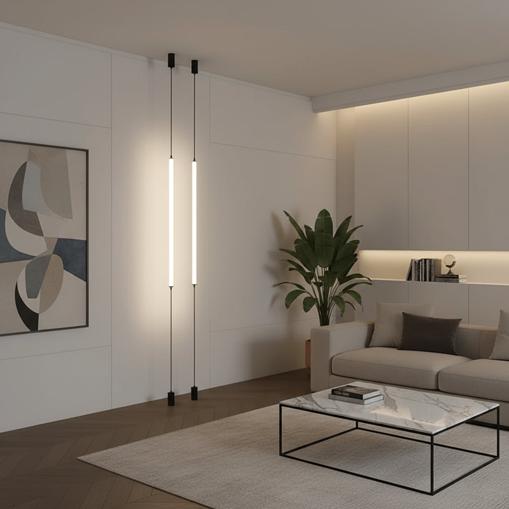 Luminária Vertical LED Piso ao Teto Italiana Minimalista Moderna
