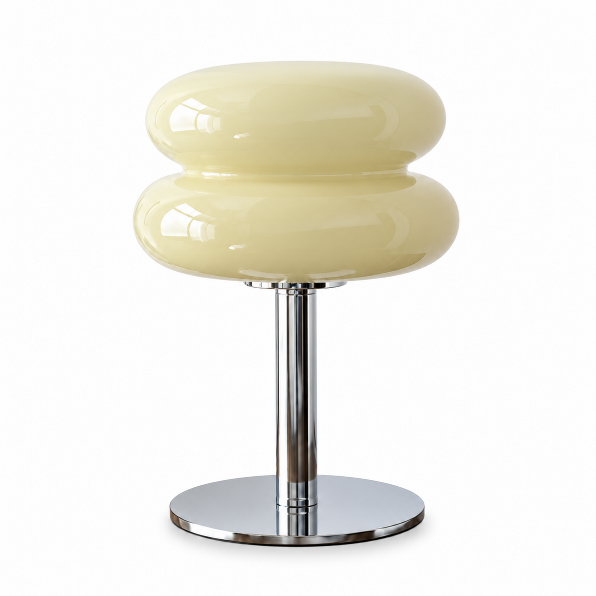 Abajur Bauhaus Danish Glass em vidro - Bege