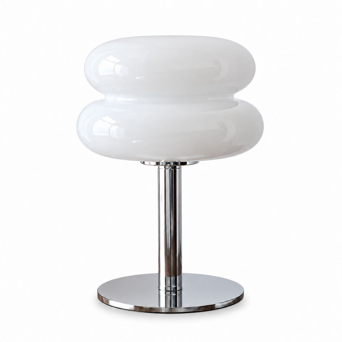Abajur Bauhaus Danish Glass em vidro - Branco