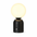 Abajur de mesa Capsule LED recarregável na cor preto, com globo iluminado e fundo branco