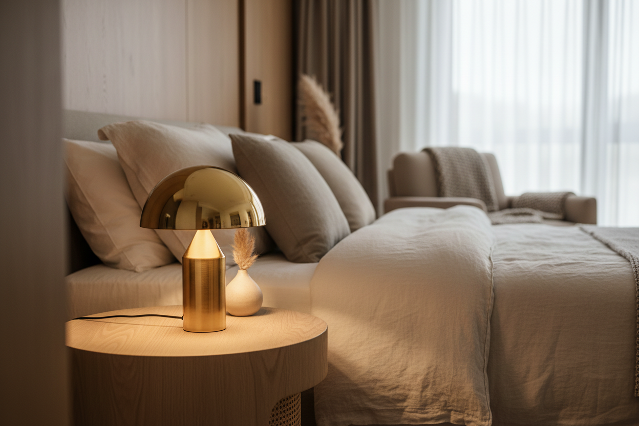 Atollo Luminária De Mesa Led Com Fio | LED Cogumelo Mushroom