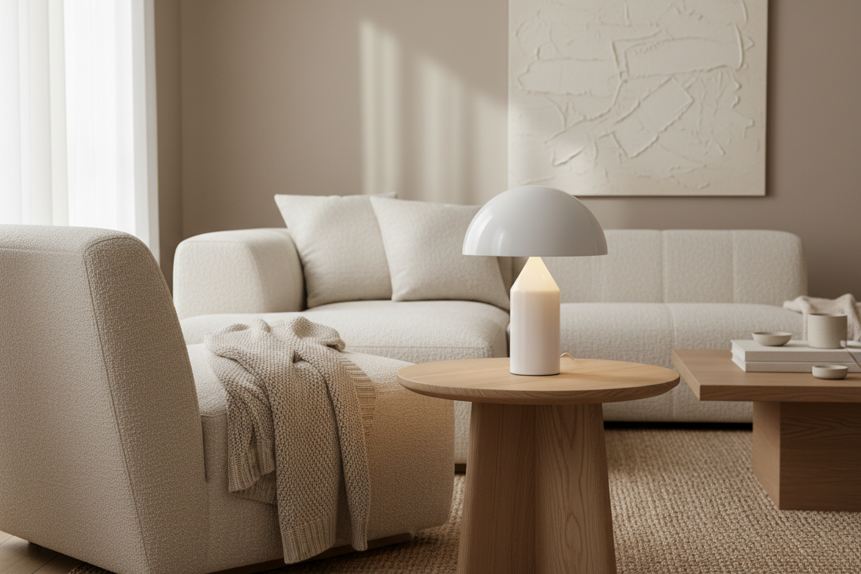 Atollo Luminária De Mesa Led Com Fio | LED Cogumelo Mushroom