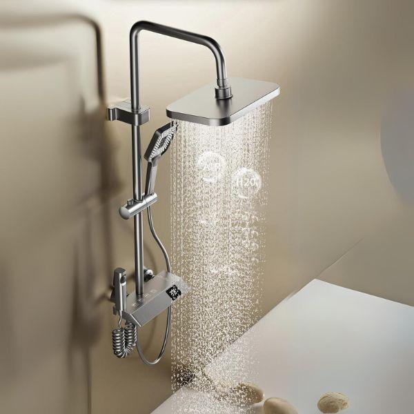 Eco Wave Chuveiro Com Barra Misturador Display De Led Hidreletrica