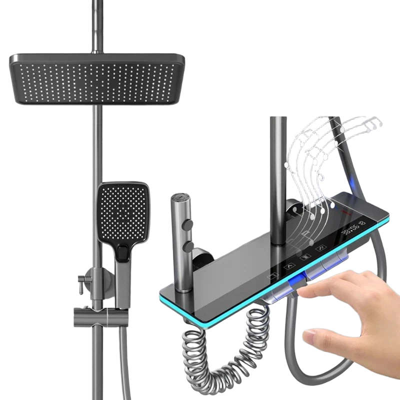 Chuveiro De Barra Parede Para Banheiro, Misturador Painel  Digital LED