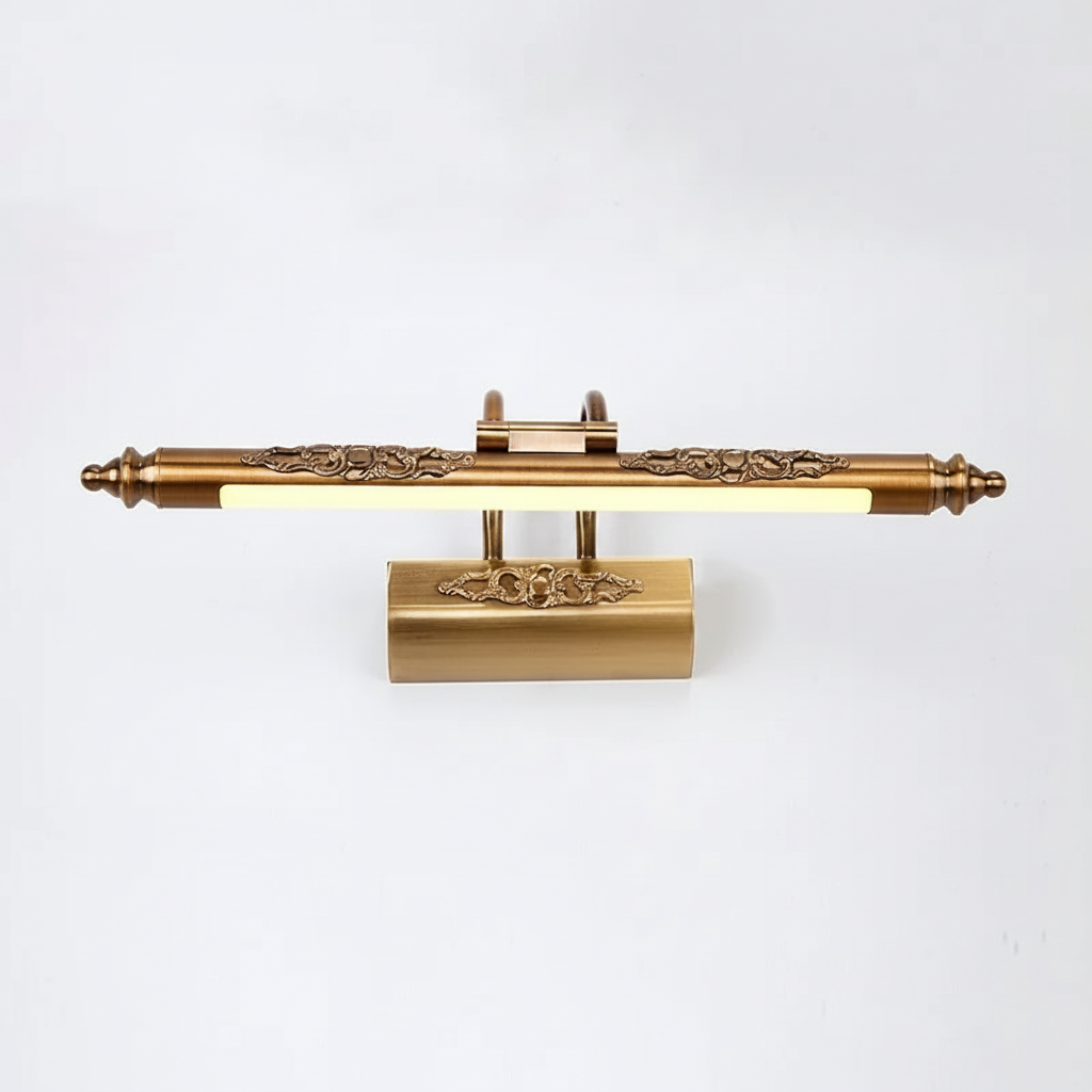 Arandela Linear Vintage Led 8W 50CM Luminária de Parede Bronze Art Decor