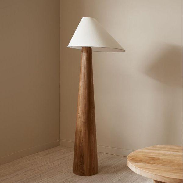 Japanese Wood Wabi-Sabi Floor Lamp 