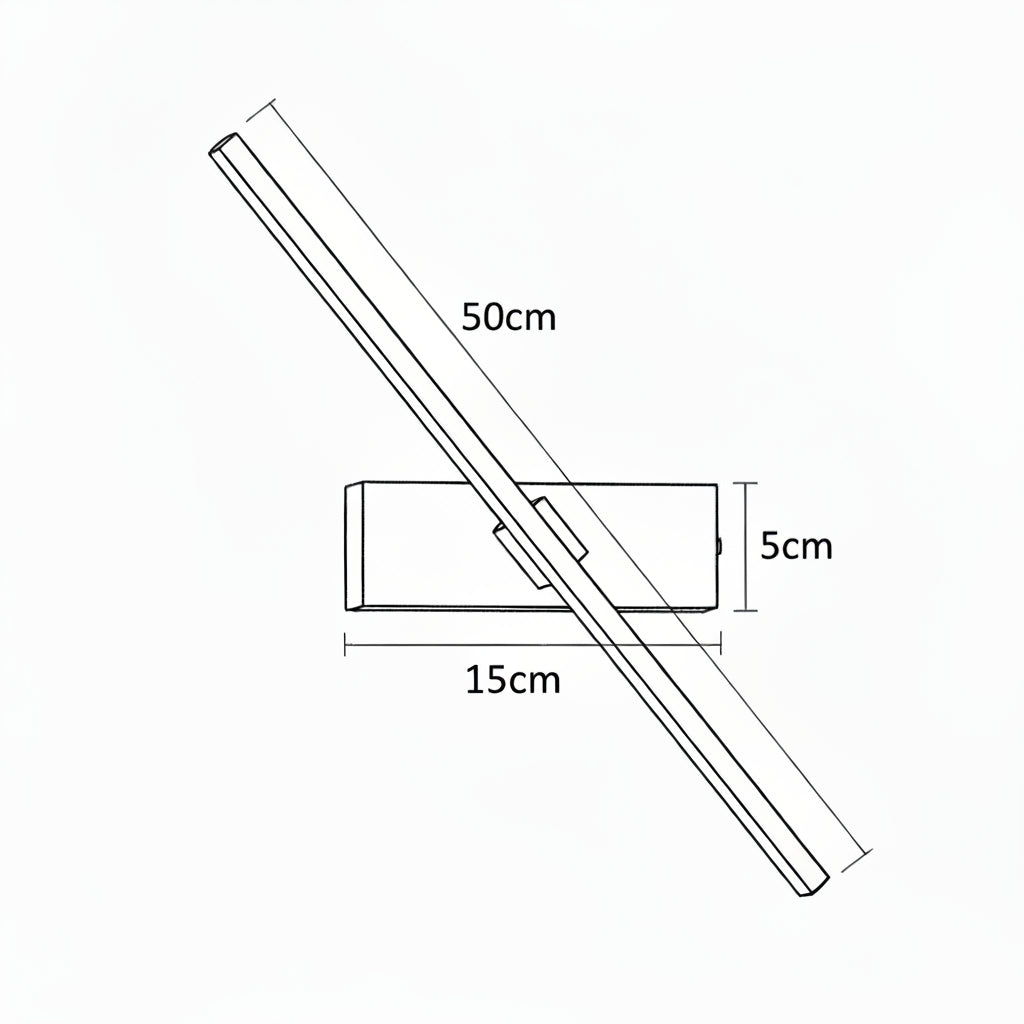 Arandela 360 LED Linear  Rotativa  Bivolt 30cm 40cm E 50cm Luminária Vanity