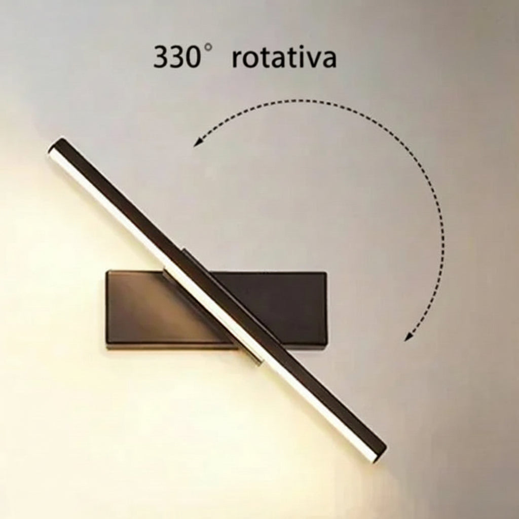 Arandela 360 LED Linear  Rotativa  Bivolt 30cm 40cm E 50cm Luminária Vanity