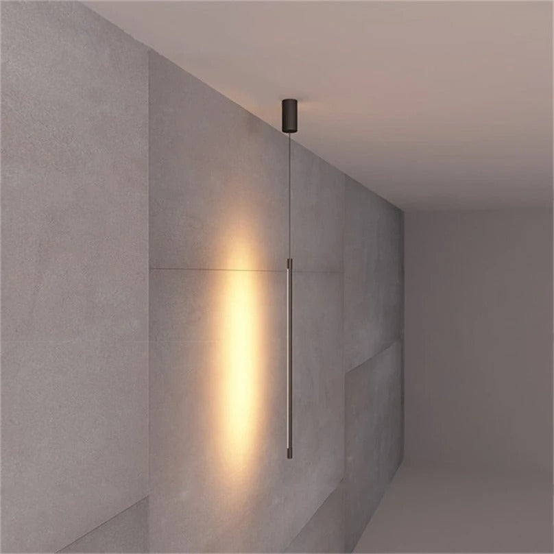Pendente LED Linear Moderno Geométrico Minimalista para Quarto e Sala