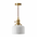 Pendente de Cerâmica Vintage Branco tambor canelado — 13 cm em fundo branco