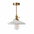 Pendente de cerâmica vintage branco plissado de 21 cm em fundo branco