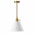 Pendente de Cerâmica Vintage Branco cônico folhas — 14 cm em fundo branco