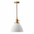 Pendente de Cerâmica Vintage Branco campânula canelado — 17,5 cm em fundo branco
