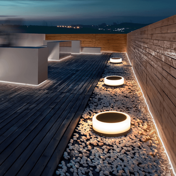 Solar Circle Luminaria Solar De Chão Outdoor Area Garden Lighting