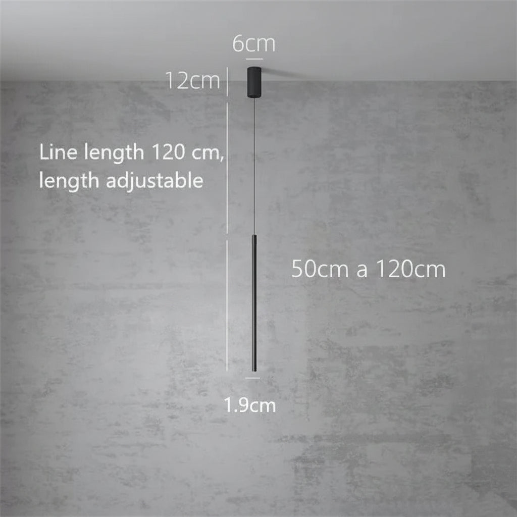 Pendente LED Linear Moderno Geométrico Minimalista para Quarto e Sala