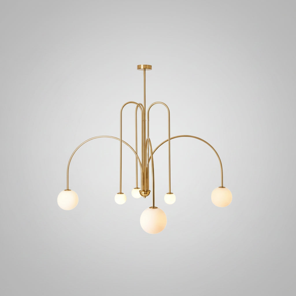 Lustre Pendente Moderno Com Globos Fash Minimalista