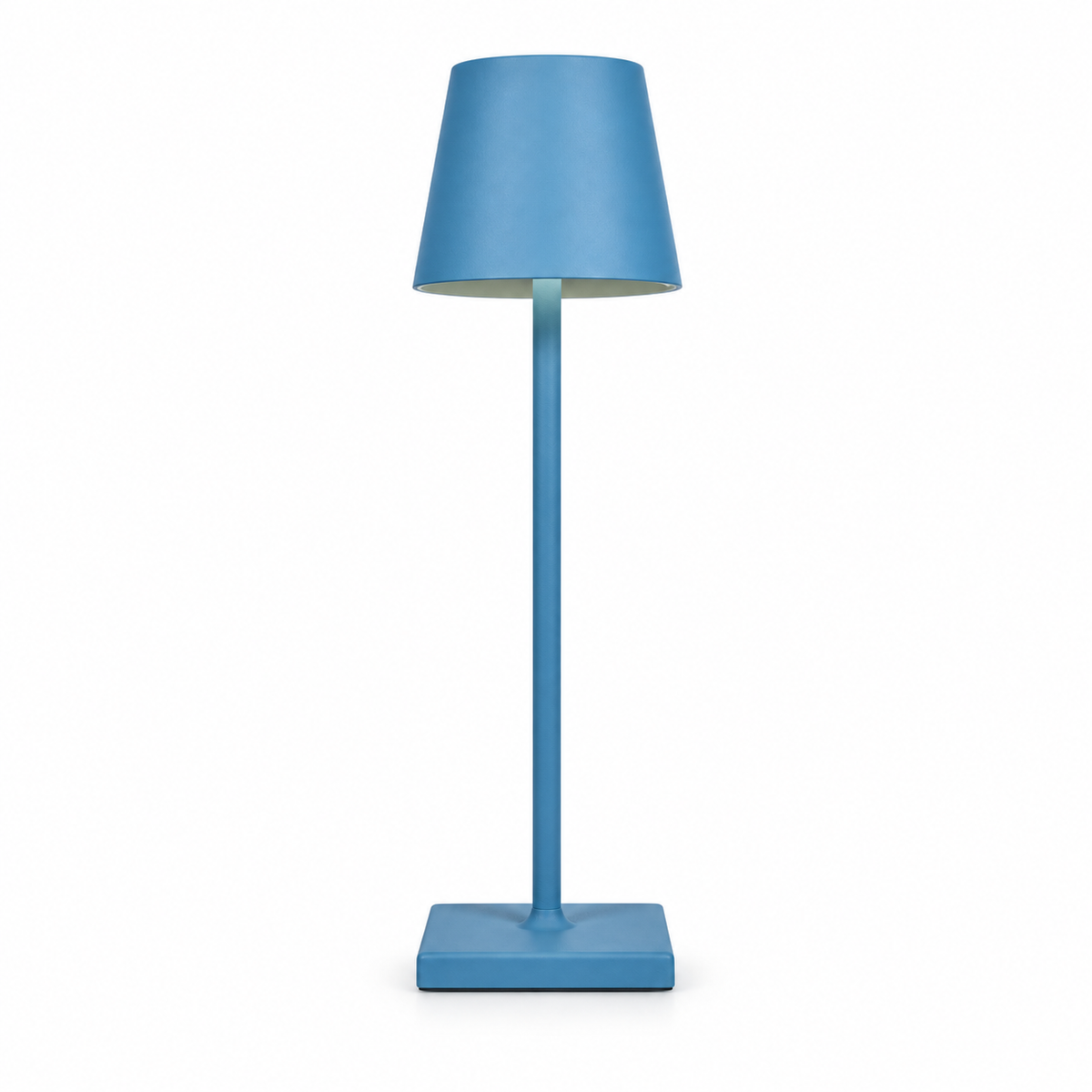 Luminária Water mesa 38 cm azul, sobre fundo branco