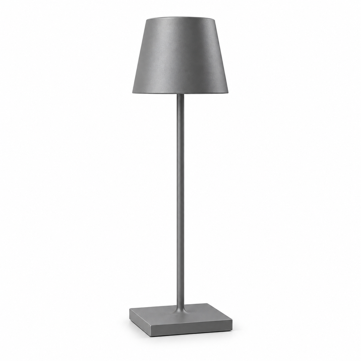 Luminária Water mesa 38 cm cinza, sobre fundo branco