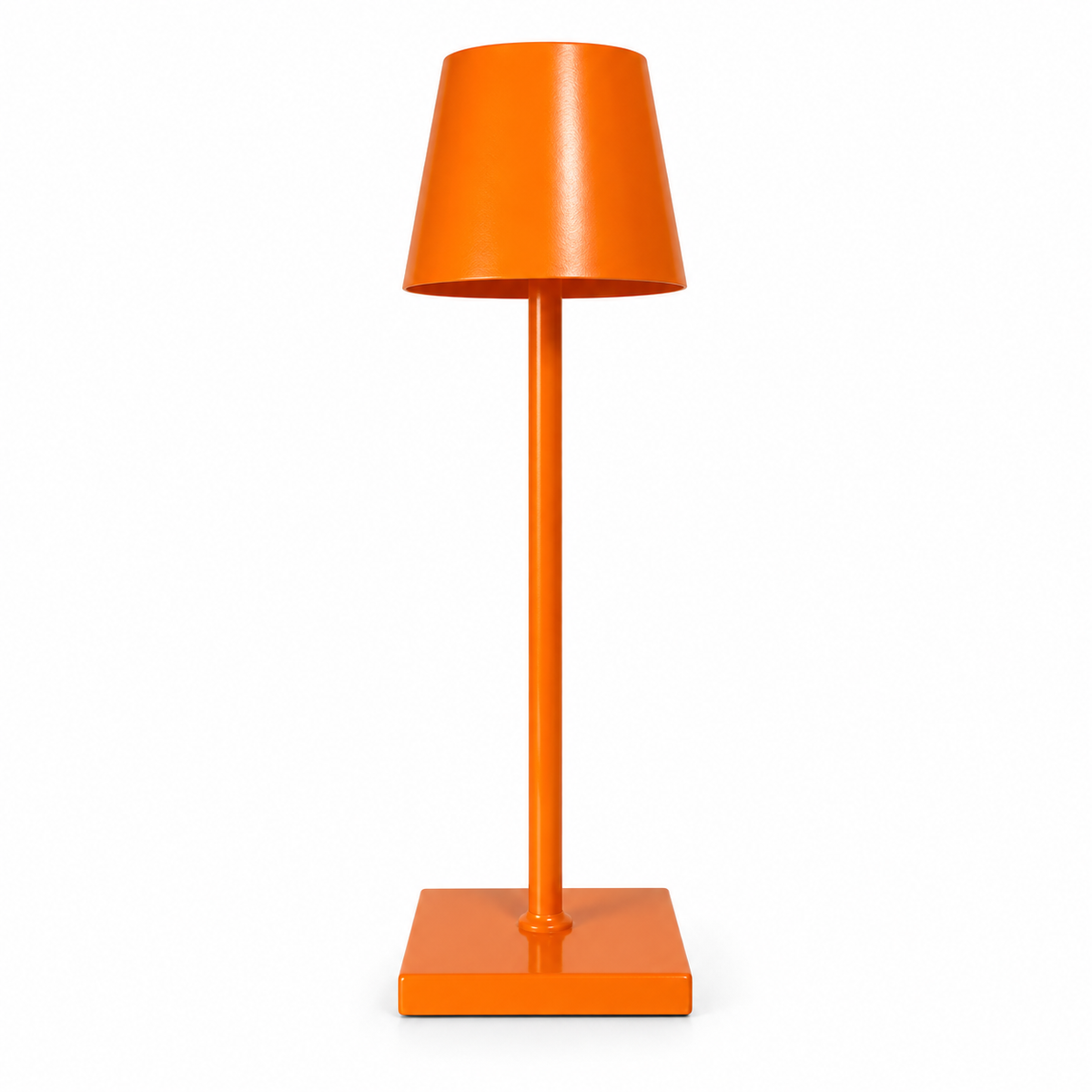 Luminária Water mesa 38 cm laranja, sobre fundo branco
