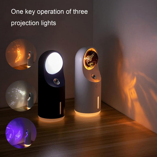 Projetor Abajur De Lua Foguete Espaço Projeção Aromatizador Adultos E Crianças - Decoronline+CO